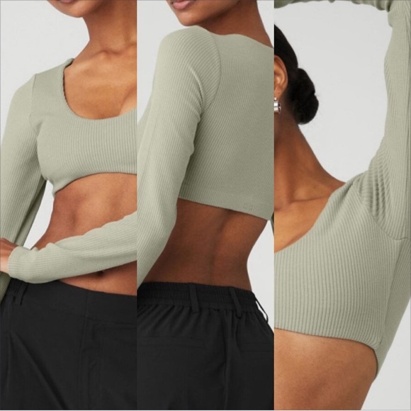 ALO Yoga Ribbed Defined Long Sleeve - Picture 1 of 5